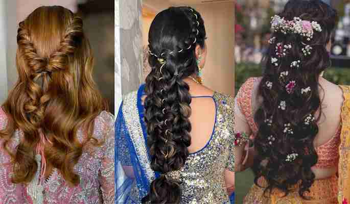 10+ Gorgeous Bridal Hairstyles for lehenga